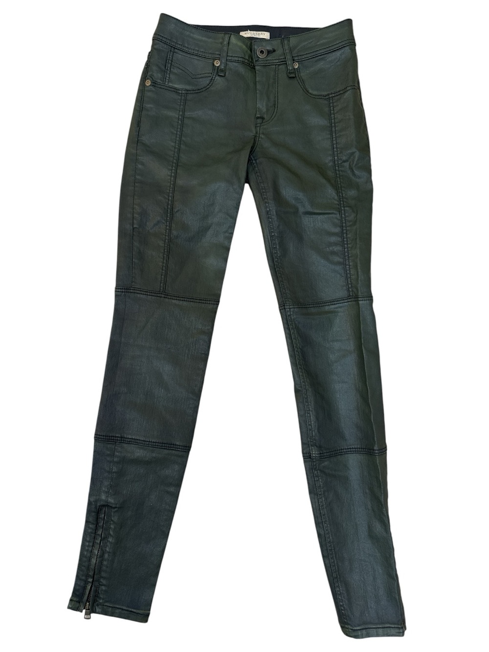Burberry Brit Skinny Olive Green Ankle Zip pants Size 26